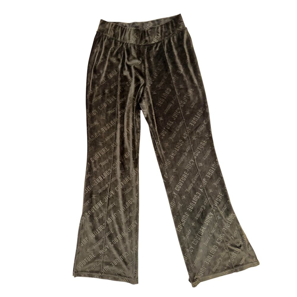 Juicy Couture Black Velour Logo Lounge Pants Size S